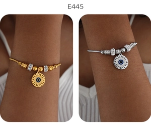 Detaillierter Vergleich der Gold und Silber Schlangenkette Evil Eye Armbänder mit Perlen