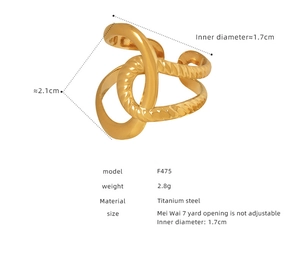 Details von ineinandergreifenden Ringen aus Titanstahl mit glatter und gedrehter Textur