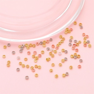 14K gold plated spacer beads in gold, silver, and rose gold for DIY jewelry making