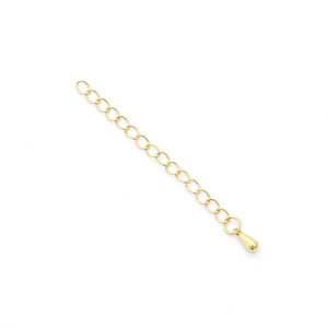 Chaîne d'extension 14K gold filled avec goutte pour création de colliers DIY