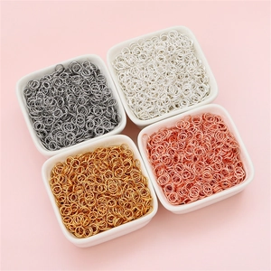 Anneaux de Jonction Ouverts en Cuivre Plaqué Or Argent pour Création de Bijoux DIY Apprêts de Connexion de Bracelet Boucle d'Oreille