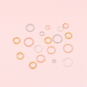 Anneaux de jonction ouverts plaqués or 14K et argent pour bijoux DIY de tailles variées
