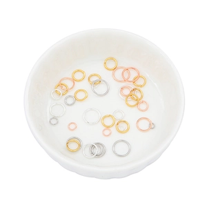 Anneaux de jonction ouverts plaqués or 14K et argent de tailles variées pour bijoux DIY