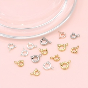 Cierres de anillo de resorte bañados en oro de varios colores para crear joyas DIY