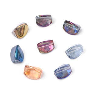 Cuentas de vidrio de cristal aurora irregulares de varios colores para joyería DIY