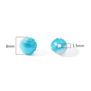 8mm light blue acrylic rose beads with 1.5mm hole for DIY handmade jewelry crafts