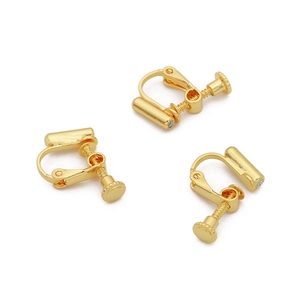 Three 14K gold plated spiral earring clip converters for non-pierced DIY jewelry making