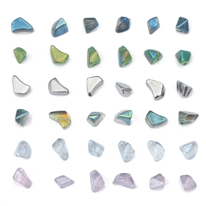 Unregelmäßige Glassteine Perlen-Set in mehreren Farben für DIY handgefertigten Schmuck