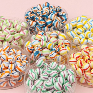 Vintage Graffiti Glazed Ceramic Beads Striped Large Hole Loose Beads For DIY Necklace Bracelet Jewelry Making Supplies