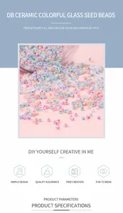 Macaron color glass seed beads for DIY jewelry making in pastel pink and mint shades