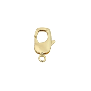 Polished 14K gold-plated lobster clasp for DIY handmade jewelry and accessory making