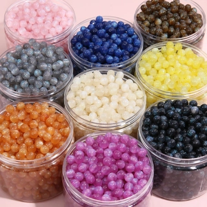 Colorful resin mermaid beads with shimmer for DIY jewelry making in various gradient colors