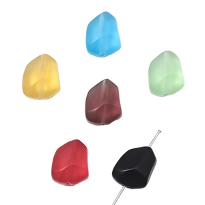 Perles en verre dépoli multicolores pour la fabrication de bijoux faits à la main
