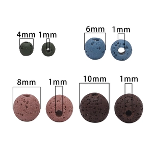 Bunte Lavastein-Rundperlen in 4mm bis 10mm für die DIY Schmuckherstellung