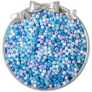 Round Glass Seed Beads With Baked Paint Finish Solid Colors For DIY Jewelry Making Bracelet Necklace Accessories Small Beads