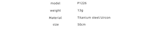 Specifications of titanium steel crown pendant with zircon including size and weight