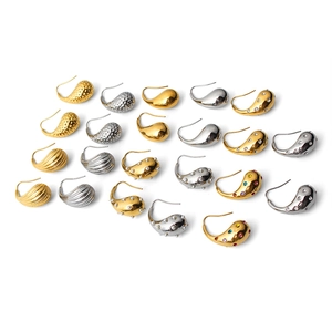 18K gold and silver water drop earrings set with pearls and sparkling zircons
