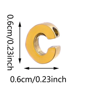 Λήψη macro χρυσού στοιχείου γράμμα C 0,6cm από ανοξείδωτο ατσάλι με διαστάσεις