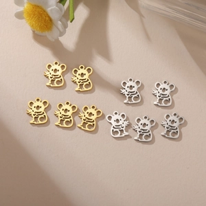 Mini koala pendant in gold and silver finish for DIY jewelry making accessories