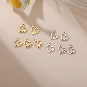 Pendentifs cœur et infini en acier inoxydable 304 pour création de bijoux DIY