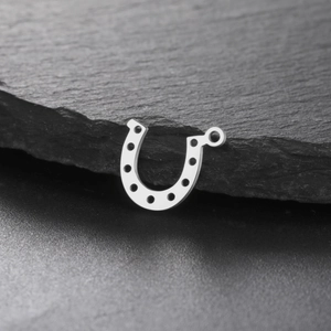 Vintage Stainless Steel Horseshoe Pendant DIY Jewelry Accessories For Bracelet Necklace Making Horseshoe Charms For Women Men