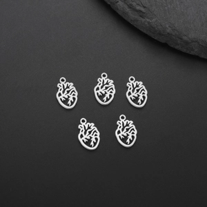 Creatieve Anatomisch Hart Hanger Roestvrij Staal Hart Bedels Voor DIY Armband Ketting Maken Sieraden Accessoires