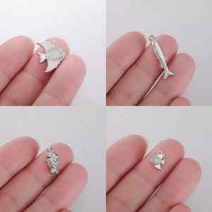 Stainless Steel Tropical Fish Saury Clownfish Pendant Only (Without Chain) Minimalist Cute DIY Jewelry Necklace Accessory For Women