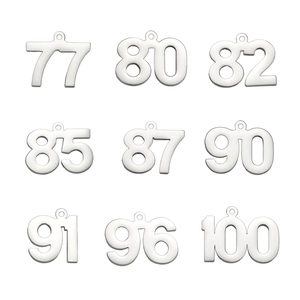 Polished Stainless Steel Arabic Number Pendants 76-100 Mirror Surface DIY Jewelry Findings For Necklace Bracelet Making Craft Accessories