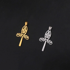 Vintage Stainless Steel Ankh Eye Of Horus Hollow Pendants 18K Gold Plated Egyptian Style DIY Jewelry Accessories For Necklace