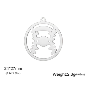 Detail of 24x27mm stainless steel baseball pendant showing hollow sport design and weight