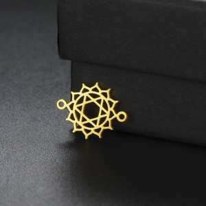 Gold hollow geometric star pendant connector charm for DIY necklace and bracelet jewelry
