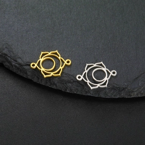 Gold and silver stainless steel lotus flower pendants for DIY jewelry making