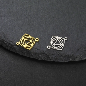 Golden and silver mandala lotus pendants made of 304 stainless steel for DIY jewelry