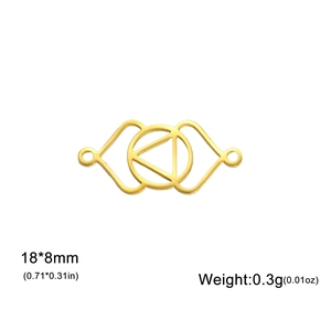 Connecteur chakra en acier doré 18x8mm pour la création de bijoux DIY et bracelets