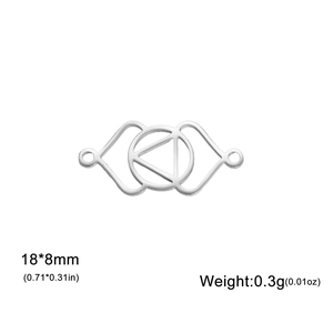 Tableau de taille 18x8mm détaillé du connecteur de bijoux géométrique en acier