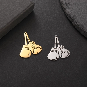 Pendentif Gant de Boxe en Acier Inoxydable pour la Fabrication de Bijoux Accessoires DIY Électroplaqué Style Sportif Charms