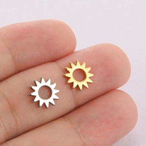 DIY Edelstahl-Sonnenanhänger in Gold und Silber für die Schmuckherstellung geeignet