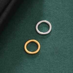 Poliertes Gold und Silber Edelstahl Flachring Anhänger für DIY Schmuckherstellung