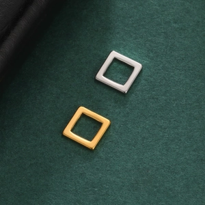 Minimalistische quadratische Anhänger in 18K Gold und Silber für DIY Schmuck