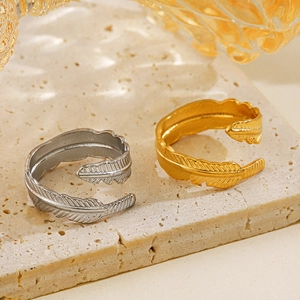 Verstelbare veerringen van roestvrij staal met 18K goud en zilver coating voor dames
