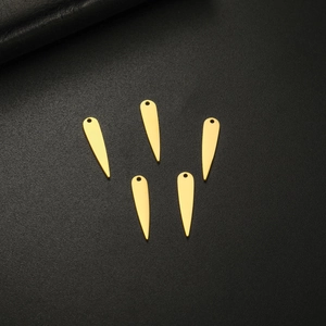 Minimalistische Roestvrij Staal Lange Druppel Hangers DIY Sieraden Maken Benodigdheden 18K Verguld Water Druppel Charms