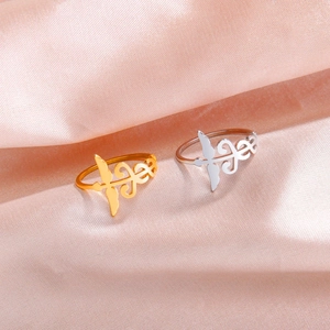 Bague en Acier Inoxydable Symbole Médical Caducée Aile Creuse Design de Vigne Pour Cadeau Infirmière Docteur Bijoux Unisexe Professionnel