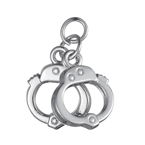 Simulation Alloy Handcuff Charms Connectors For DIY Jewelry Making Couple Necklace Bracelet Pendant Punk Style Metal Accessories