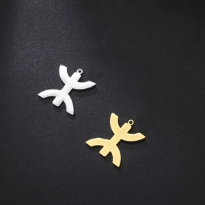 Stainless Steel Amazigh Yaz Symbol Pisces Pendant Charm For DIY Jewelry Making Ethnic Necklaces Accessories For Women Men