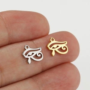 Pendentifs Œil d'Horus en or et argent pour la fabrication de bijoux DIY