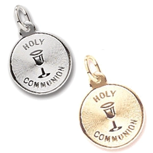 Ciondoli calice Holy Communion in lega di zinco, finiture vintage oro e argento lucido