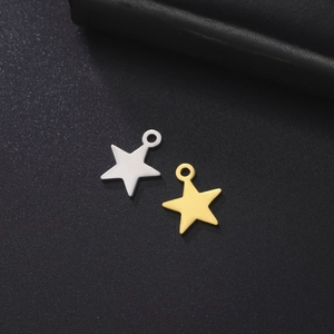 Roestvrij Staal Ster Hanger DIY Sieraden Maken Gepolijste Vijfpuntige Ster Charm Voor Ketting Armband Accessoires