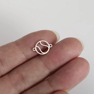 Détail du pendentif tennis en acier inoxydable avec connecteur double trou DIY