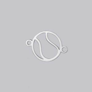 Vue détaillée du connecteur en acier inoxydable motif tennis pour création de bijoux