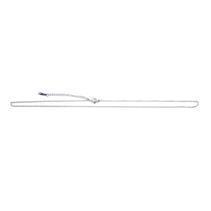Elegant silver stainless steel cross chain necklace with lobster clasp and extension chain